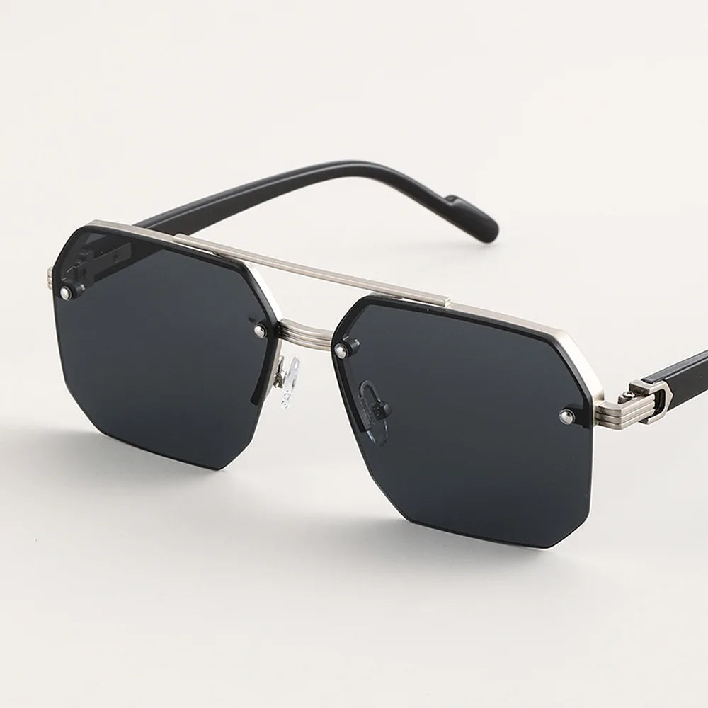 Moderne Stilvolle Geometrische Sonnenbrille für Herren | UV Schutz