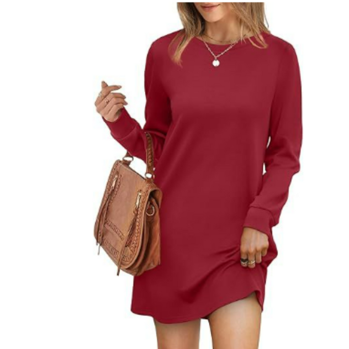Langärmliges Pulloverkleid Für Damen | Mini