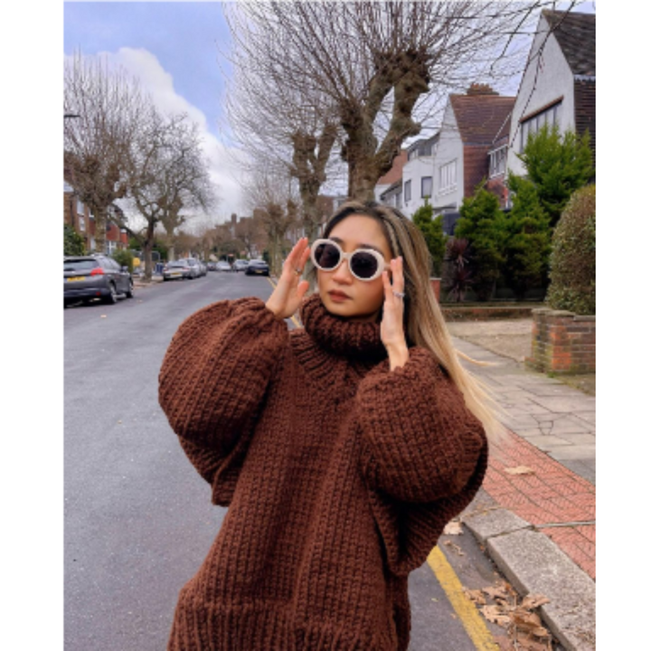 Damen Eleganter Rollkragen Gestrickter Warmer Pullover | Oversized