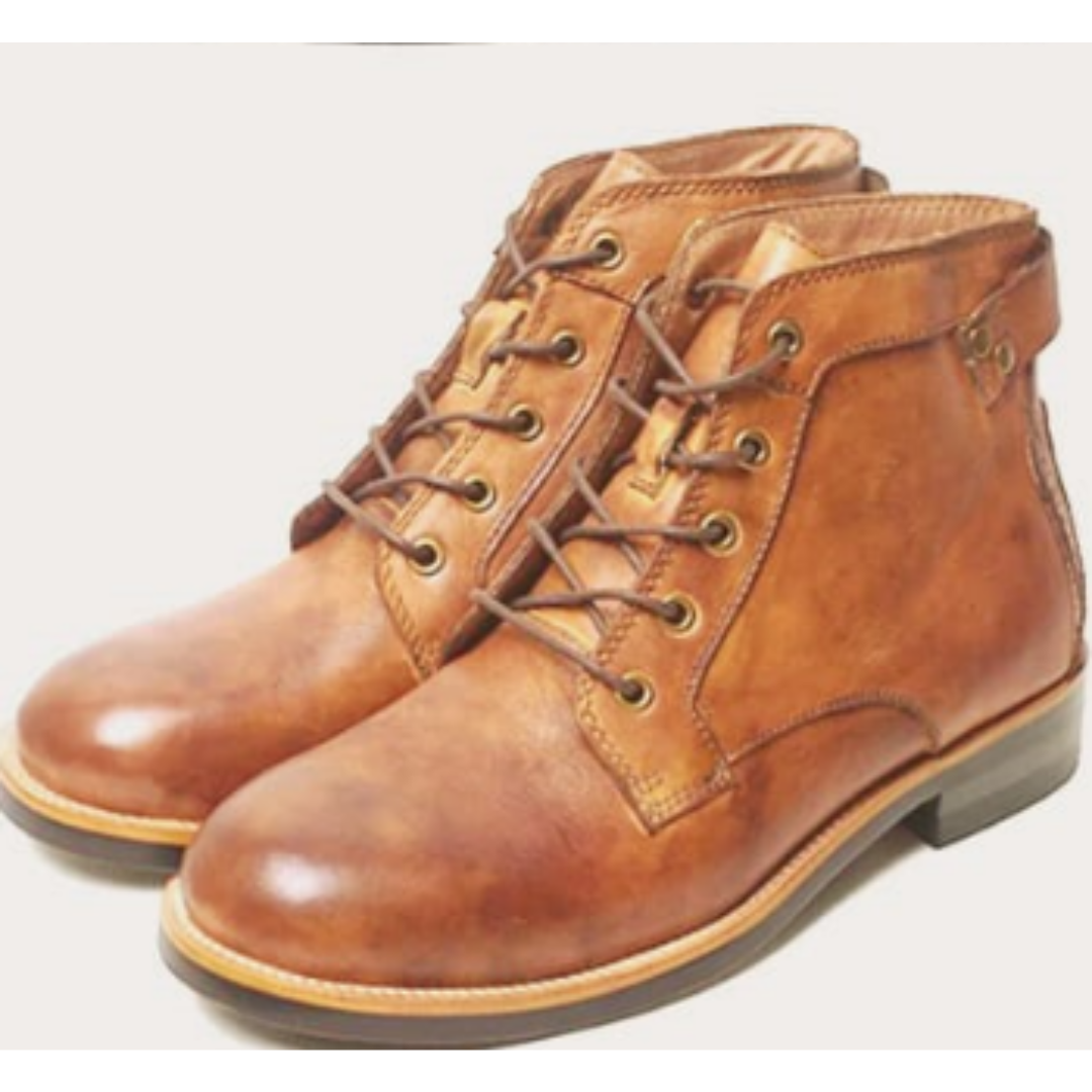 Hugh | Herren Retro Schnürstiefel | Vintage