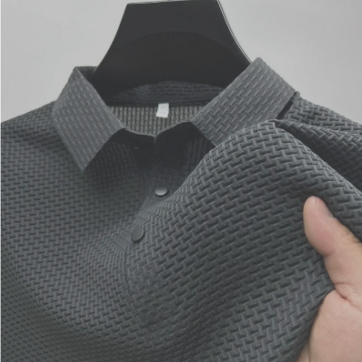Strukturiertes Kurzärmliges Poloshirt Für Herren | Lässig