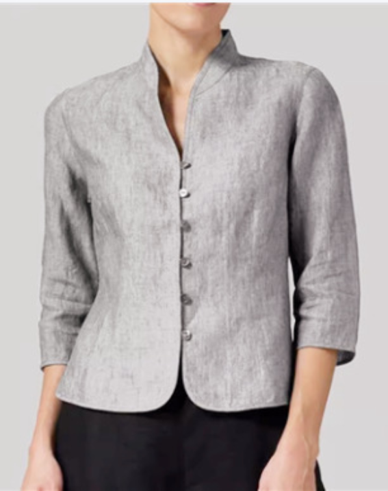 3/4 Bluse Mit Stehkragen Für Damen | Formell