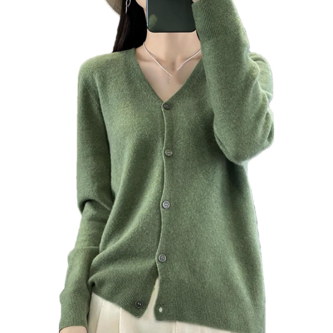 Damen Strickjacke mit V-Ausschnitt | Lässig