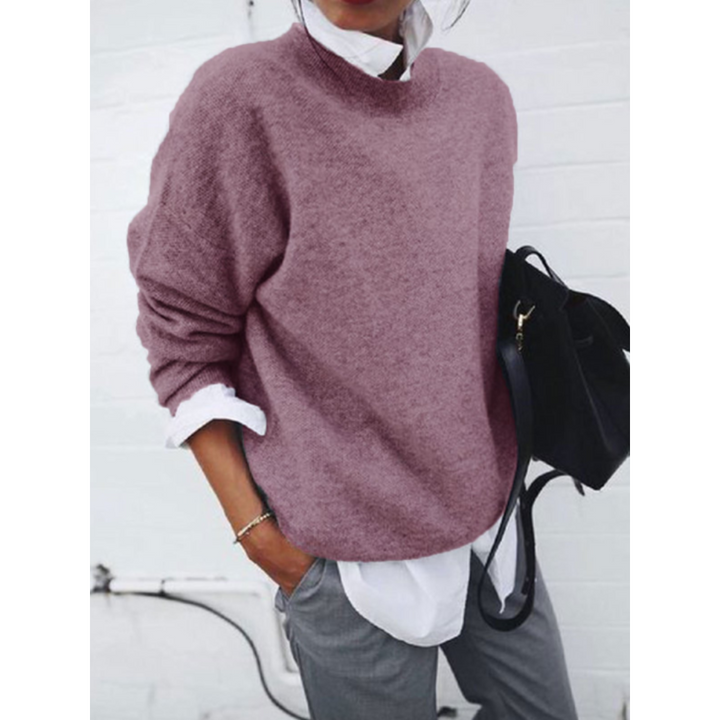 Damen-Strickpullover mit Rundhalsausschnitt | Langarm