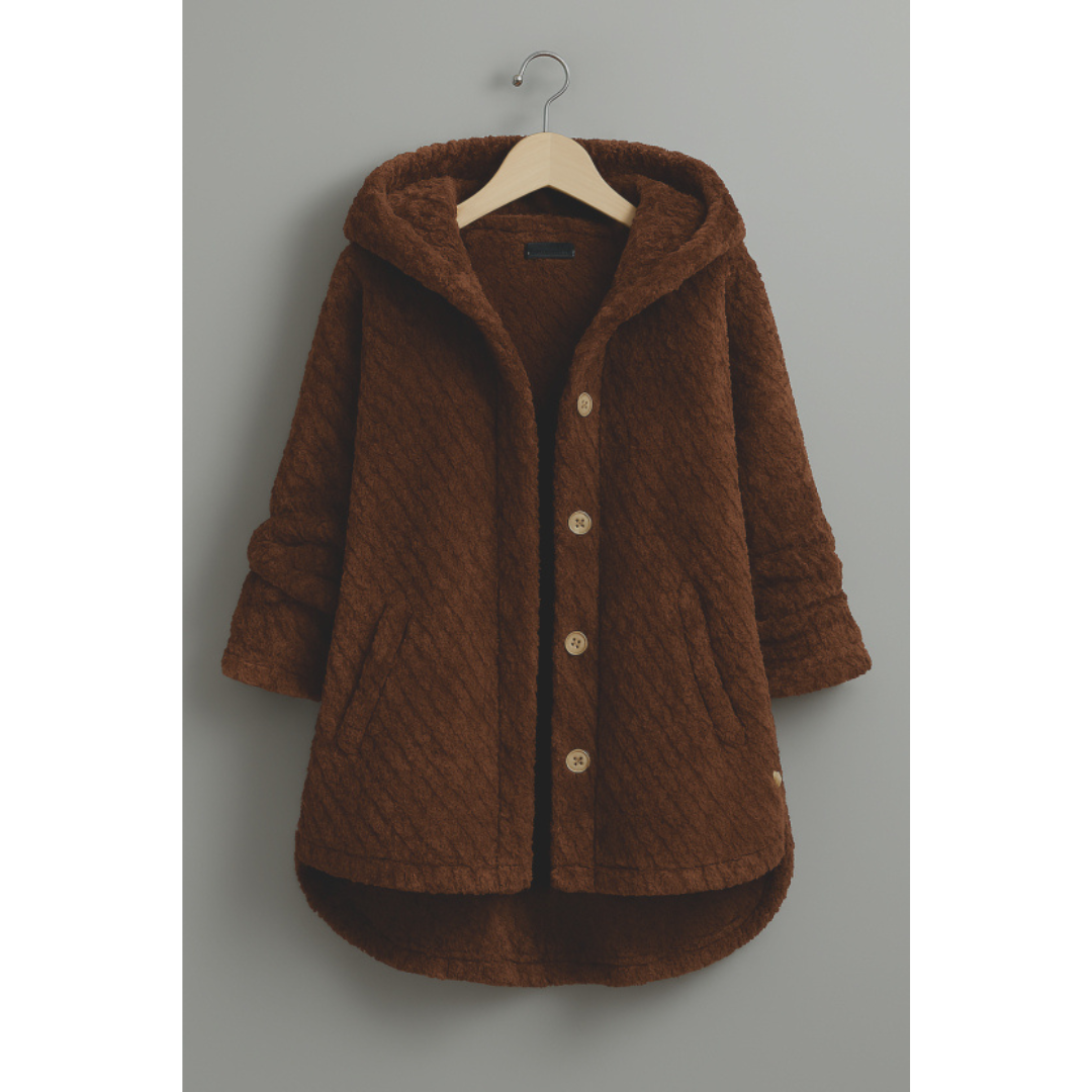 Button Down Jacke Mit Kapuze Für Damen | Warm