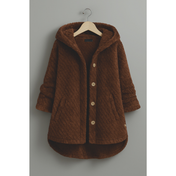 Button Down Jacke Mit Kapuze Für Damen | Warm