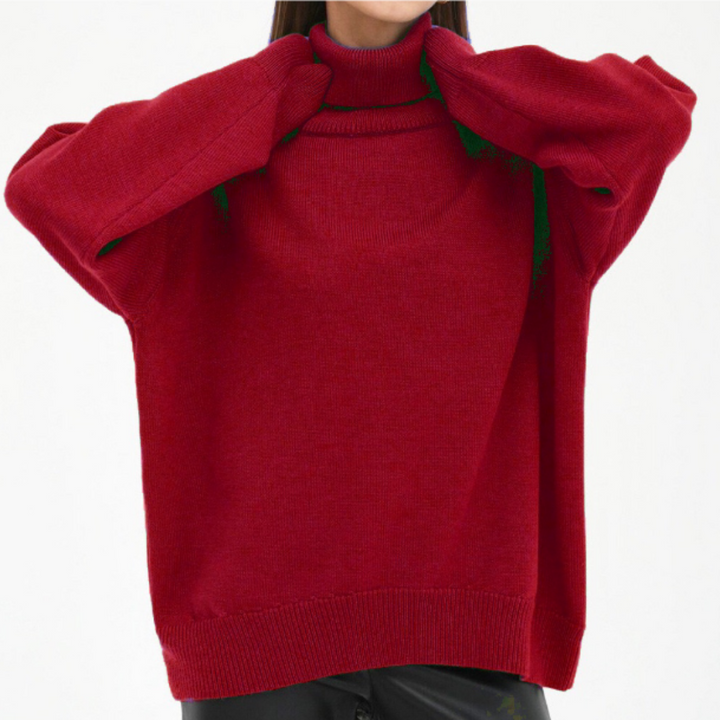 Rollkragenpullover Mit Lockerer Passform Für Damen | Schick
