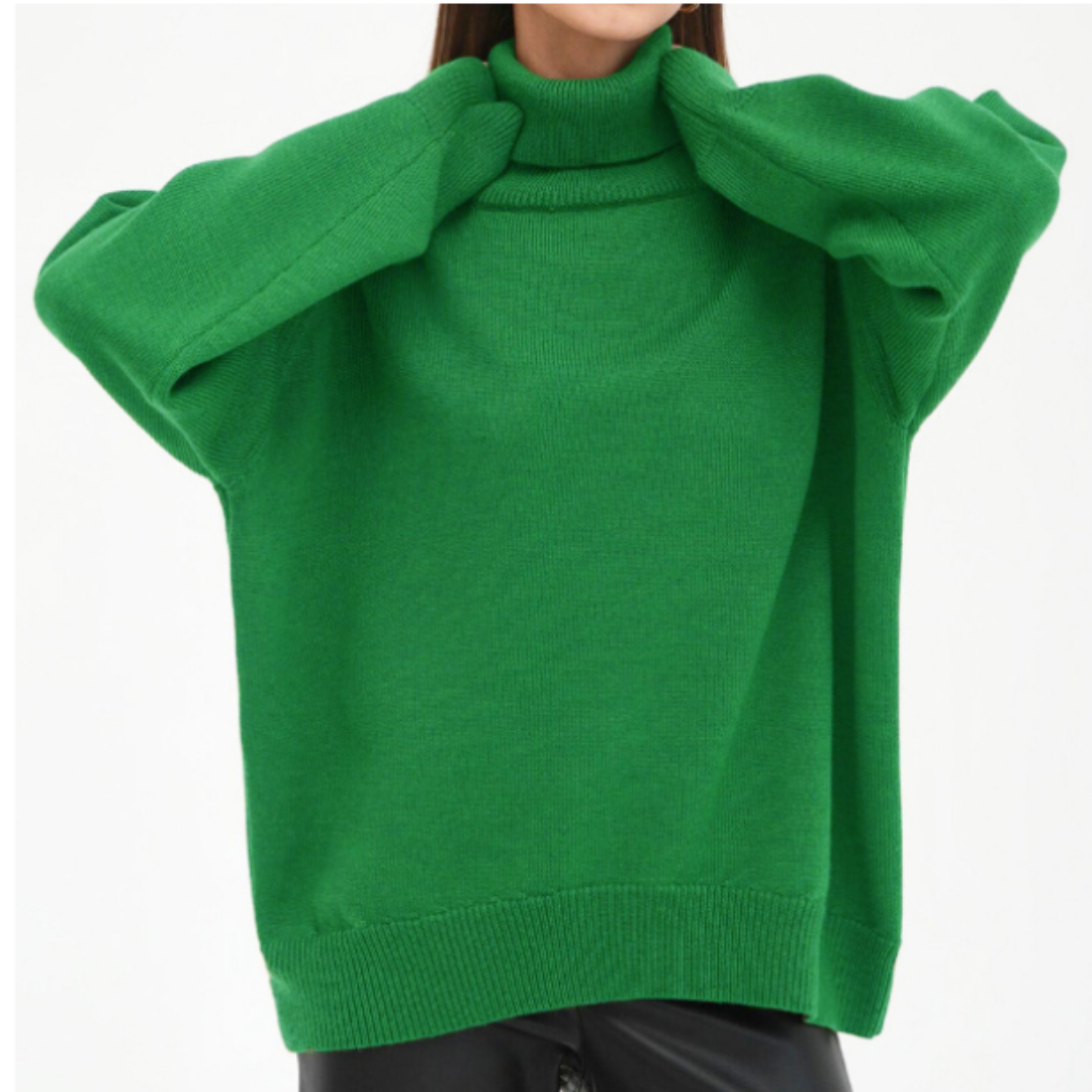 Rollkragenpullover Mit Lockerer Passform Für Damen | Schick