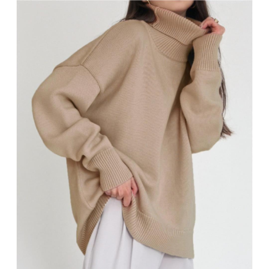Rollkragenpullover Mit Lockerer Passform Für Damen | Schick