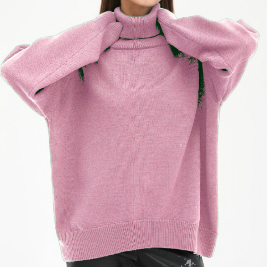Rollkragenpullover Mit Lockerer Passform Für Damen | Schick