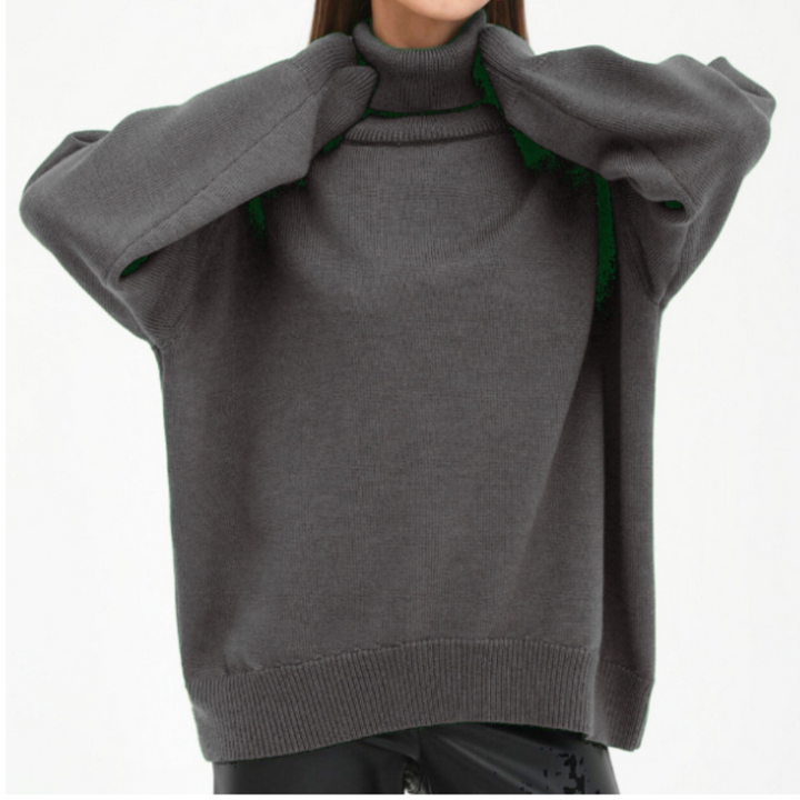 Rollkragenpullover Mit Lockerer Passform Für Damen | Schick