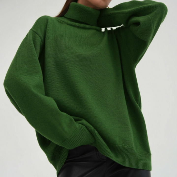 Rollkragenpullover Mit Lockerer Passform Für Damen | Schick