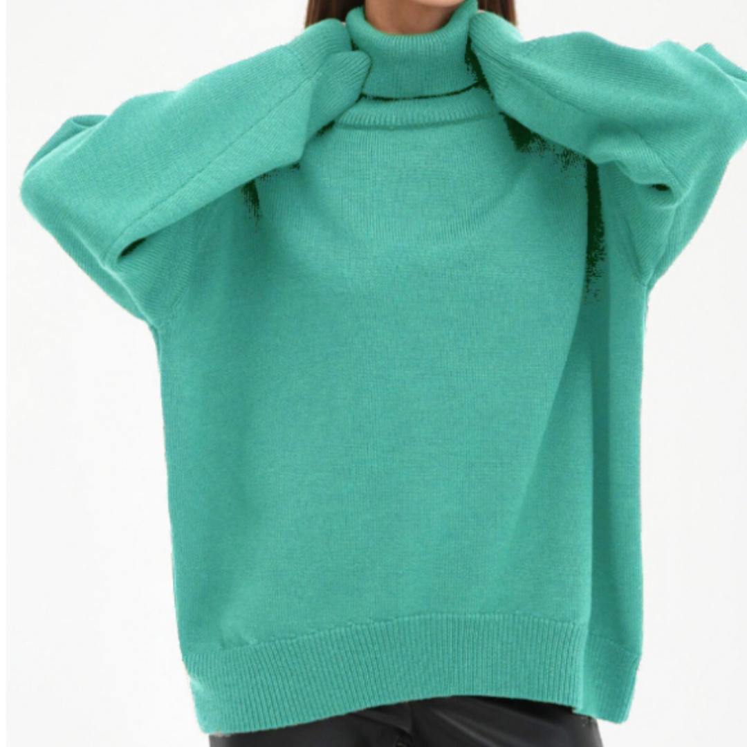 Rollkragenpullover Mit Lockerer Passform Für Damen | Schick