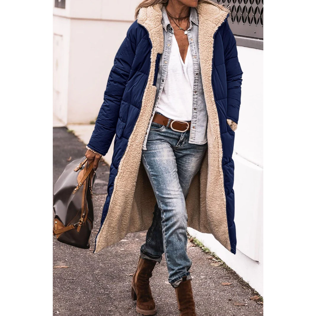 Gloria | Damen Winter Puffer Trench Mantel | Lang