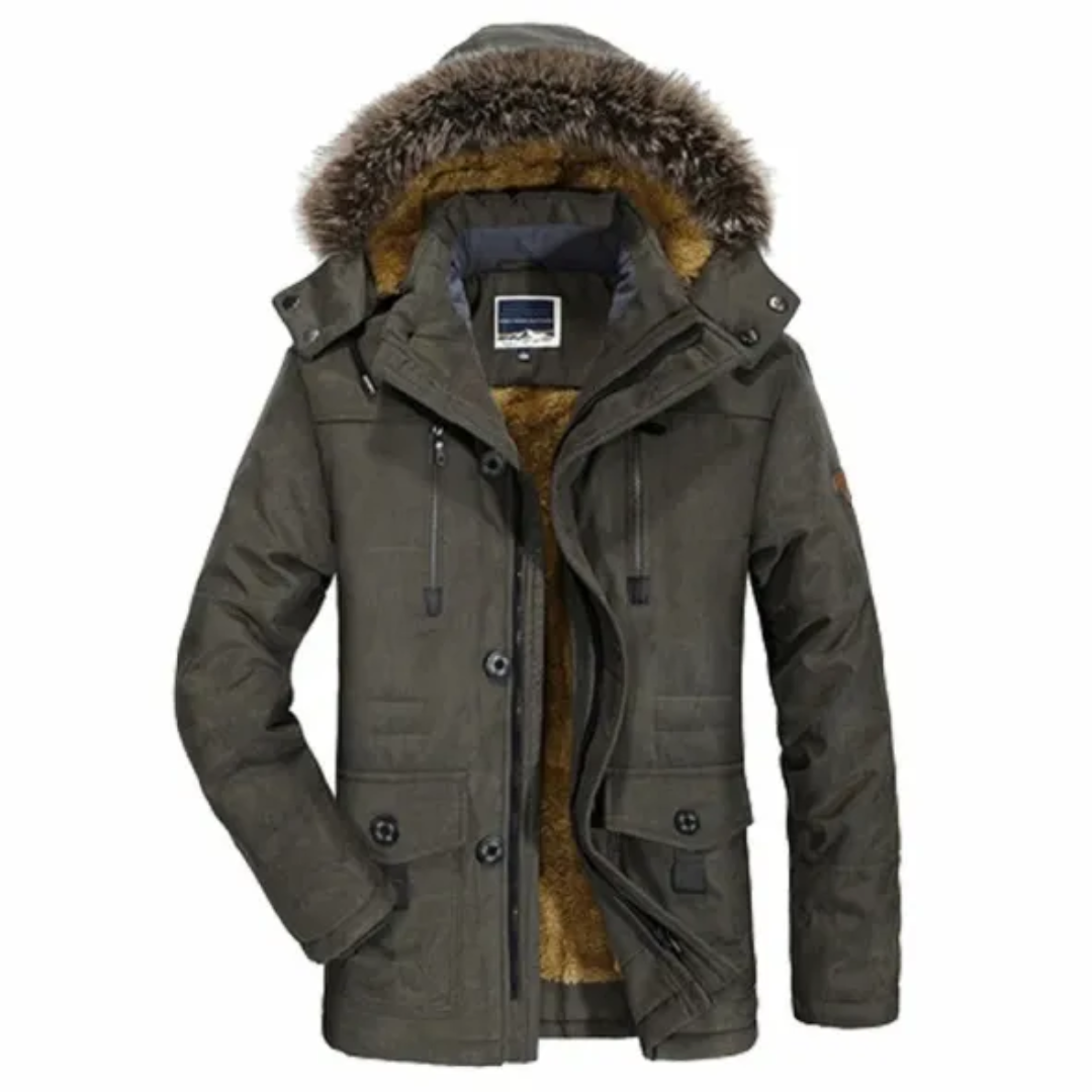 Warmer Winterparka Mit Kapuze Für Herren | Reißverschluss