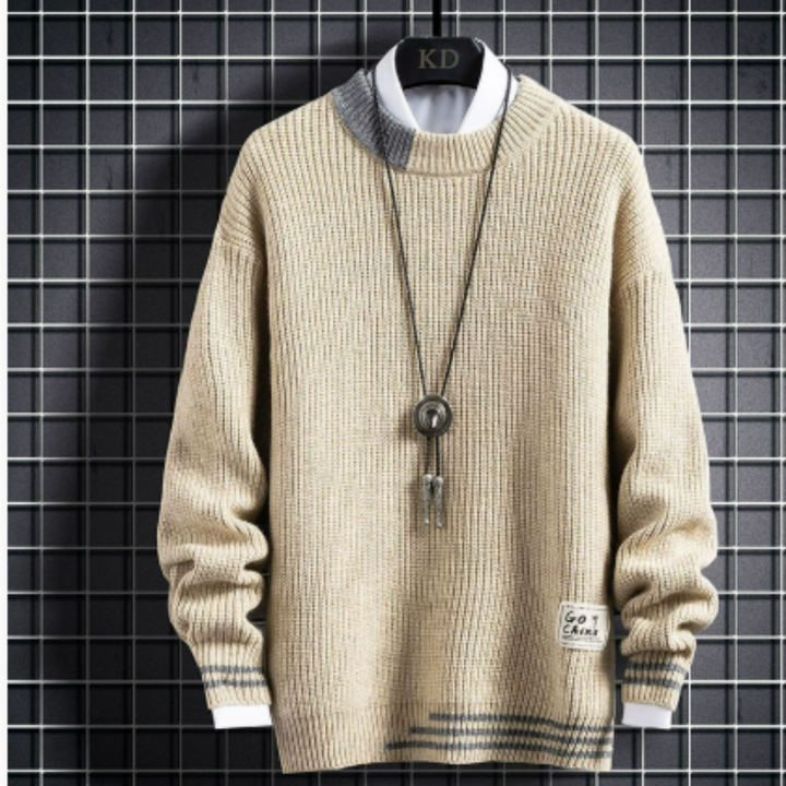 Herren Stylischer Outdoor Strickpullover | Langarm