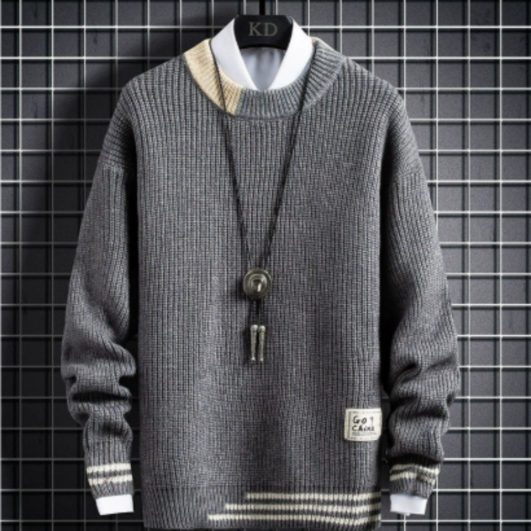 Herren Stylischer Outdoor Strickpullover | Langarm
