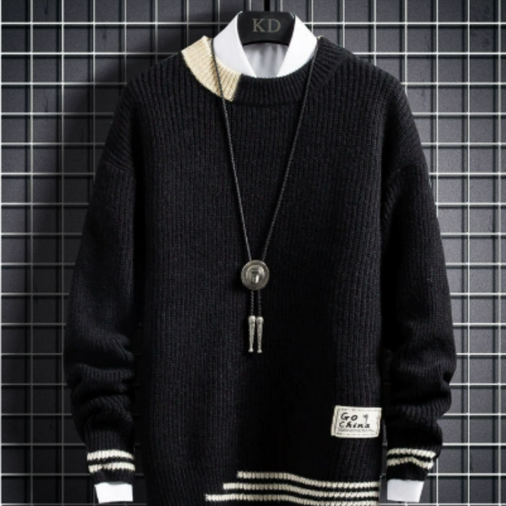 Herren Stylischer Outdoor Strickpullover | Langarm