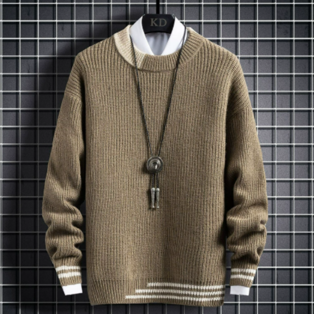 Herren Stylischer Outdoor Strickpullover | Langarm