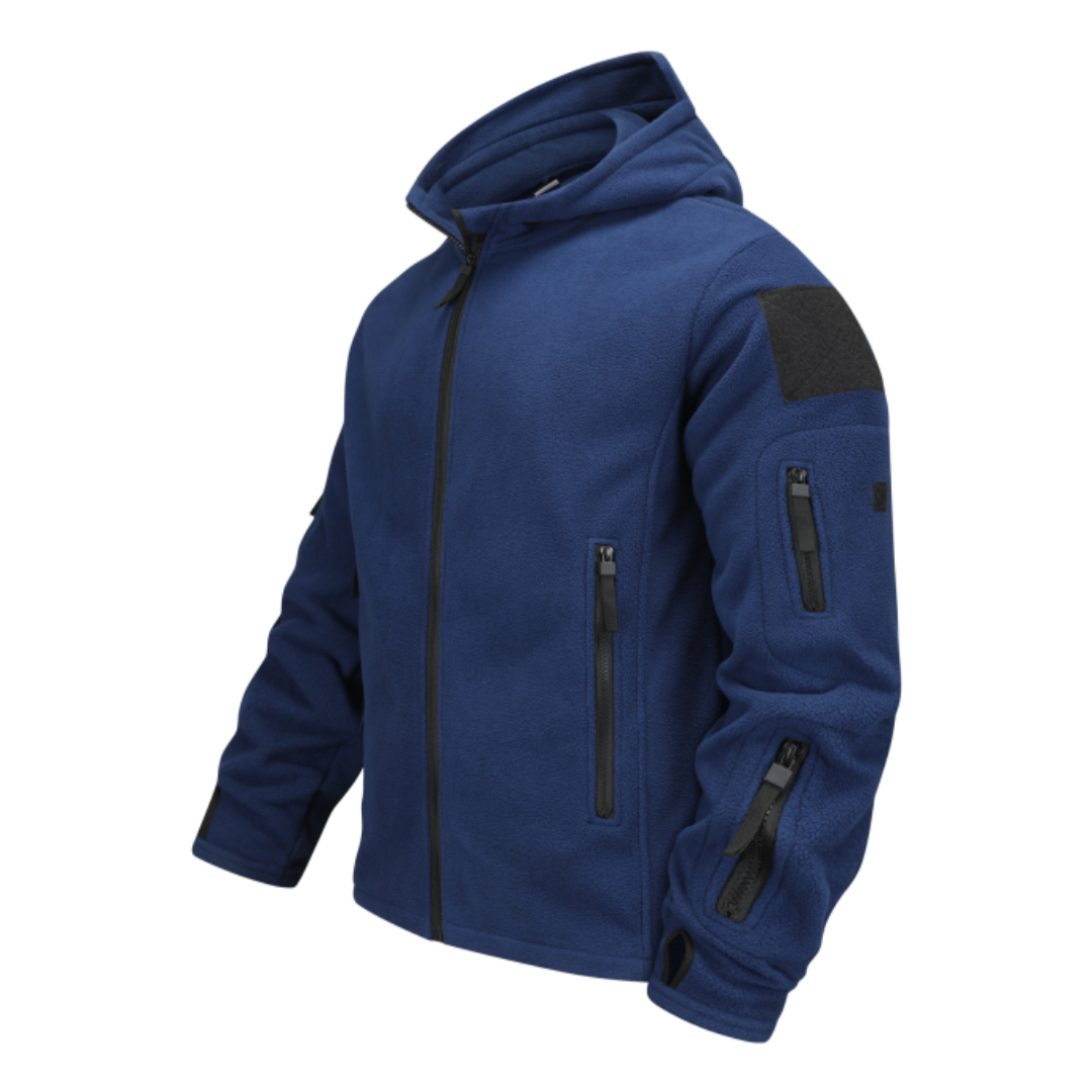 Herren Kapuzen Winddichte Reißverschluss Jacke | Multi Taschen