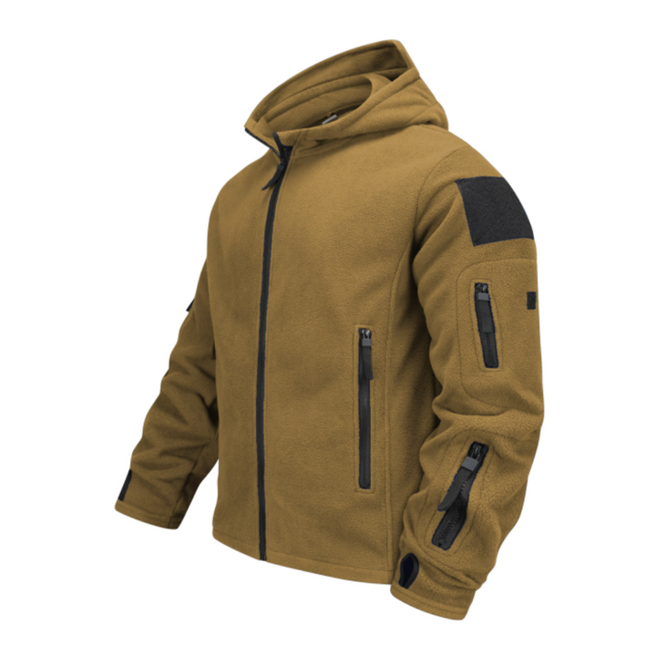 Herren Kapuzen Winddichte Reißverschluss Jacke | Multi Taschen