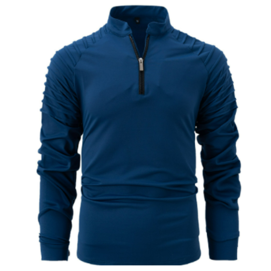 Langärmliger Pullover Mit Halbem Reißverschluss Für Herren | Warm