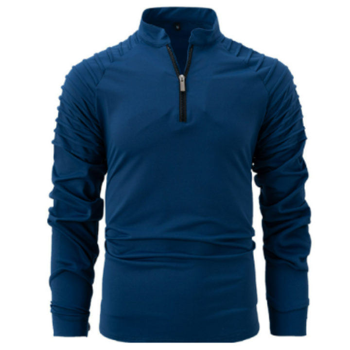 Langärmliger Pullover Mit Halbem Reißverschluss Für Herren | Warm