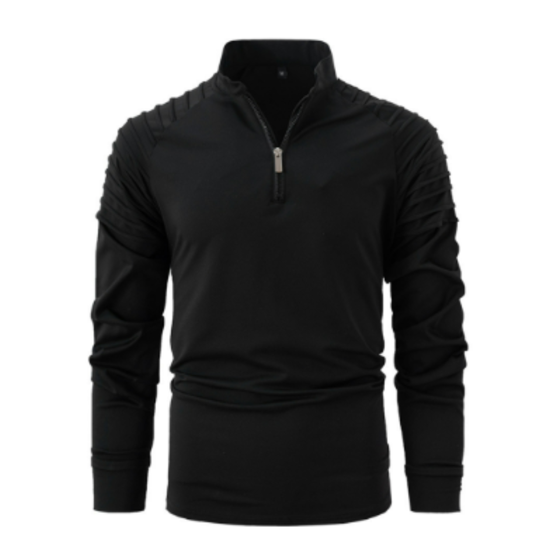 Langärmliger Pullover Mit Halbem Reißverschluss Für Herren | Warm