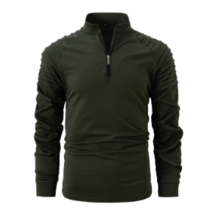 Langärmliger Pullover Mit Halbem Reißverschluss Für Herren | Warm