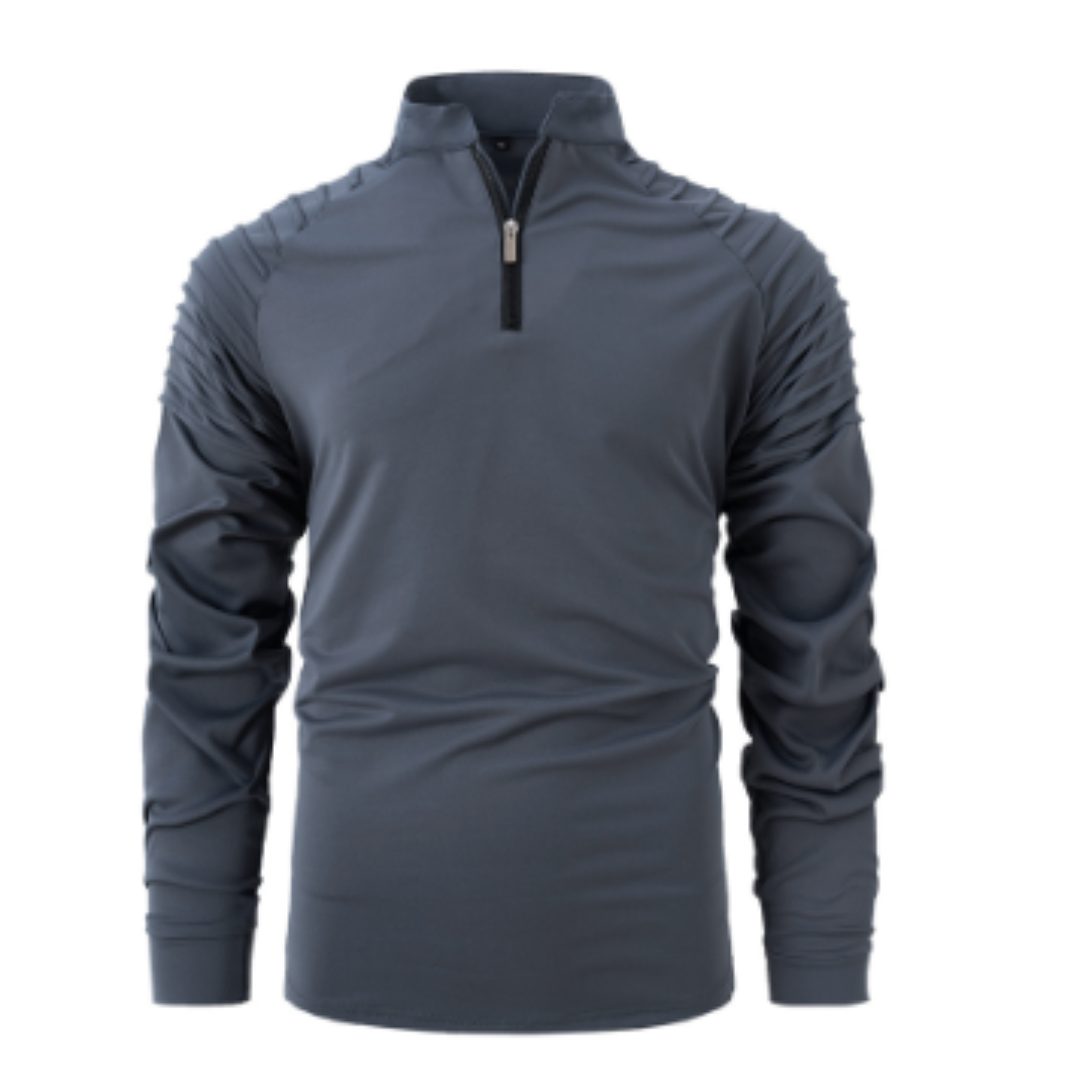 Langärmliger Pullover Mit Halbem Reißverschluss Für Herren | Warm