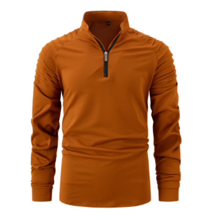 Langärmliger Pullover Mit Halbem Reißverschluss Für Herren | Warm