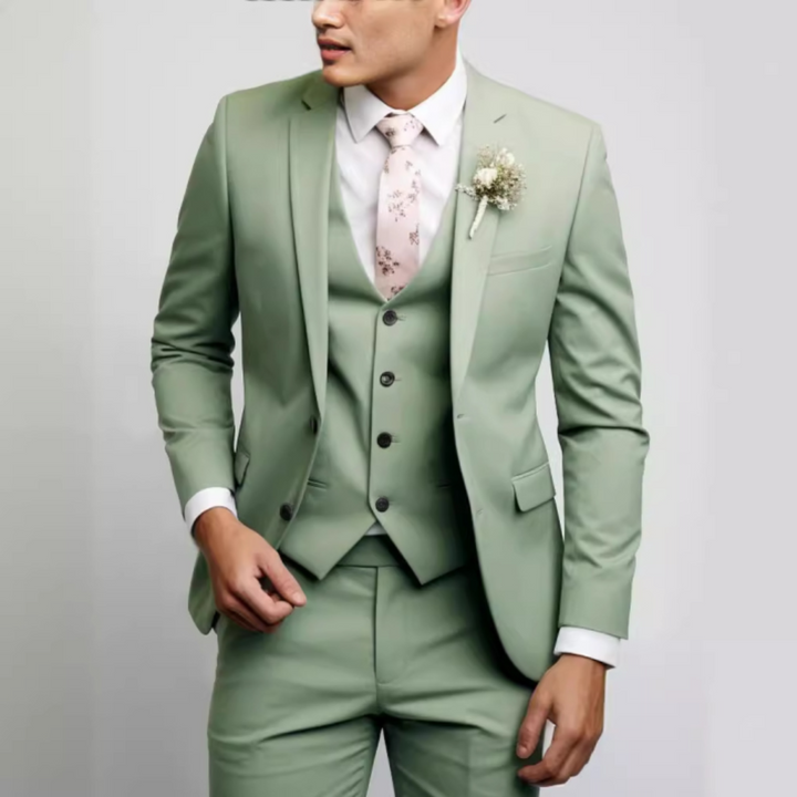 Slim Fit 3-Teiliger Hochzeitsgast Anzug für Herren | Formell