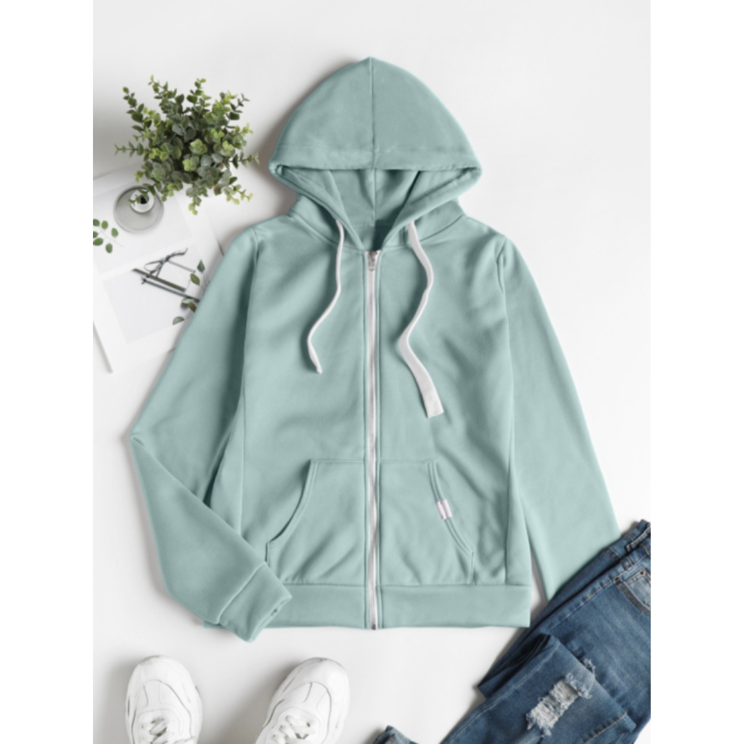 Damen-Kapuzenpullover mit Reißverschluss und Kapuze | Winter