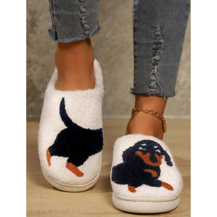 Unisex Hausschuhe mit Hundemotiv | Warme