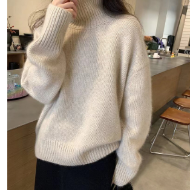 Savanna | Damen Klassischer Rollkragen Pullover | Warme