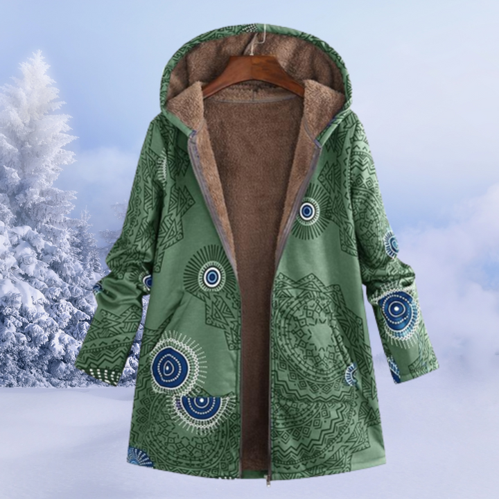 Damen Winterjacke Mit Blumenmuster | Warm