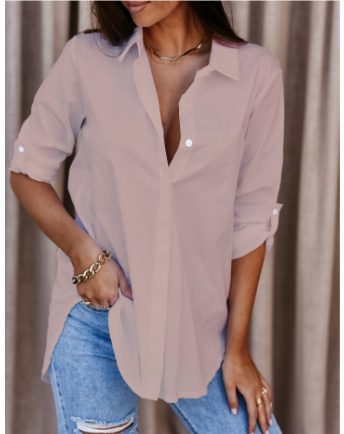 Damen Sommer Langarm Bluse | Lässig