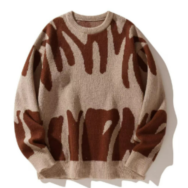 Elijoh | Herren Lässiger Weicher Strick Pullover | Warme