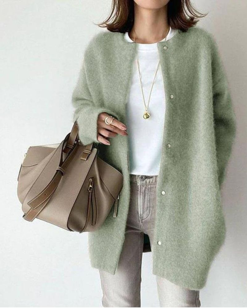 Damen Winter Chic Strickjacke | Warm