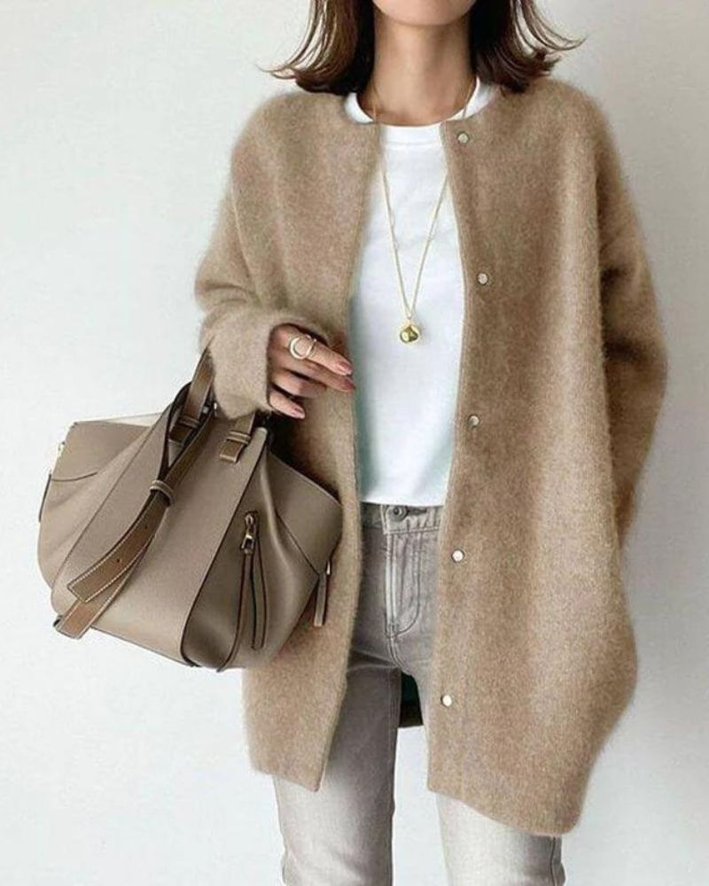 Damen Winter Chic Strickjacke | Warm