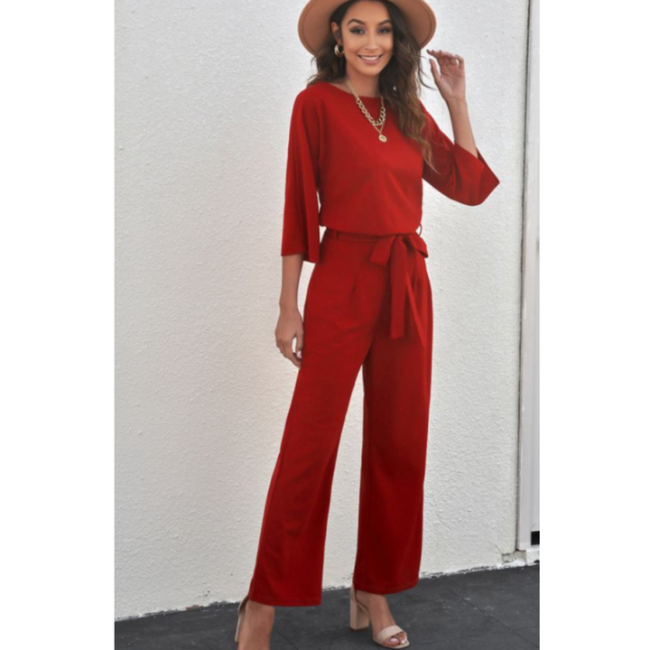 Schickes Jumpsuit Mit Weitem Bein Für Damen | Langarm