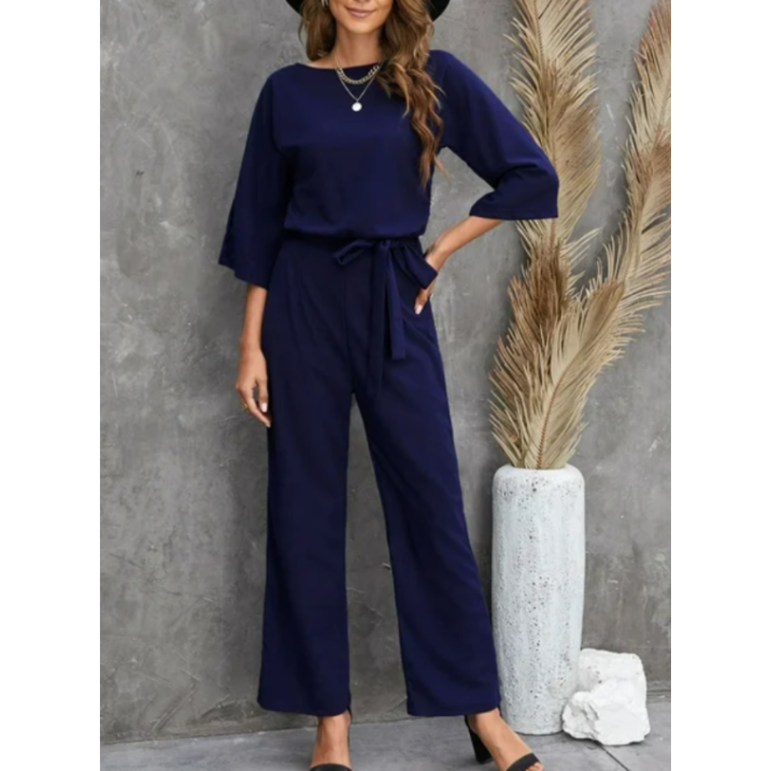Schickes Jumpsuit Mit Weitem Bein Für Damen | Langarm