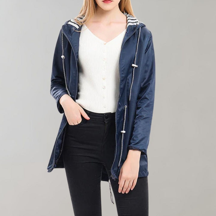 Damen Kapuze Regenjacke | Lange