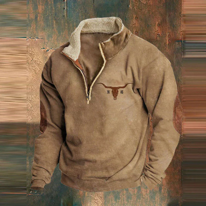 Warmer Freizeitpullover Für Herren | Halber Reißverschluss