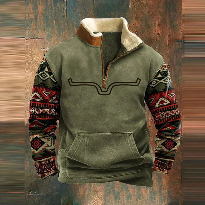 Warmer Freizeitpullover Für Herren | Halber Reißverschluss
