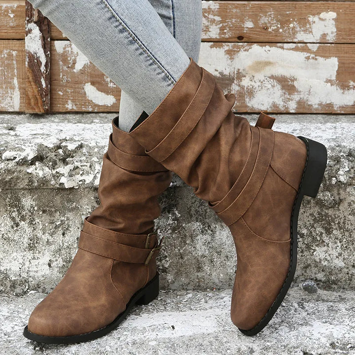 Damen Mittlere Wade Stiefel | Dirndl Schuhe