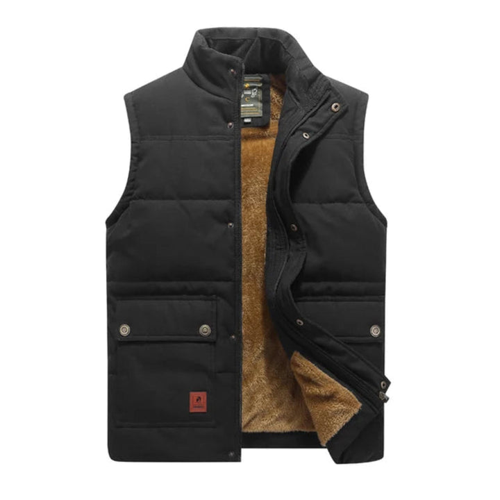 Warme Ärmellose Winterweste Für Herren | Vordertaschen