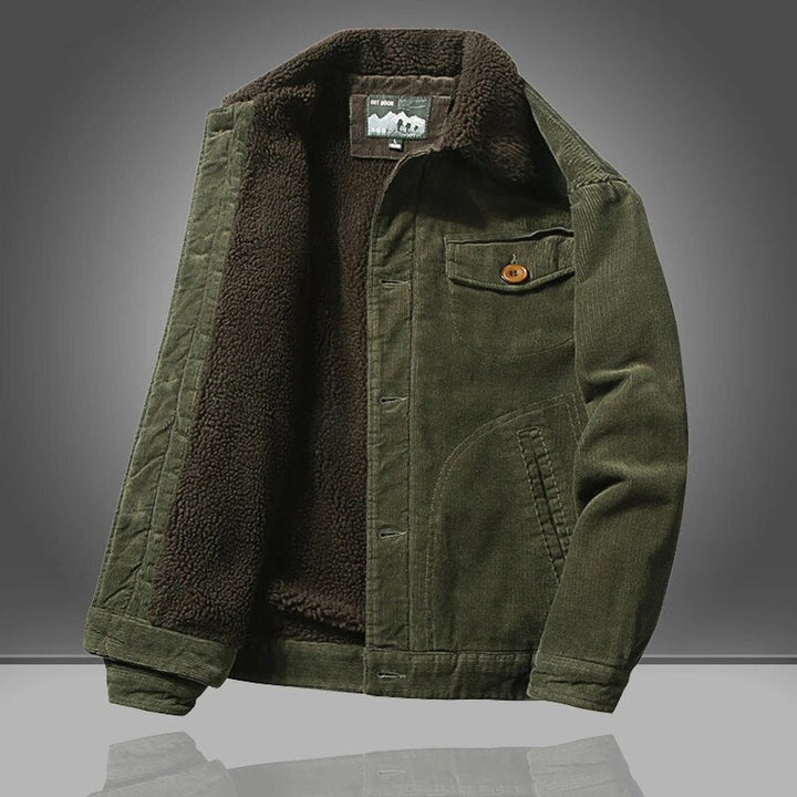 Herren Jahrgang Knopf Daunen Jacke | Warme