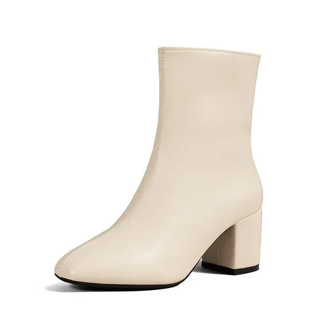 Damen Dirndl Boots Schwarz | Mit Seitlichem Reißverschluss