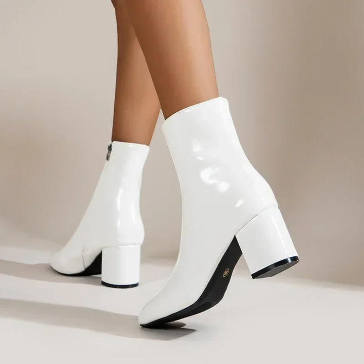 Damen Dirndl Boots Schwarz | Mit Seitlichem Reißverschluss